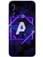 Huawei P Smart Z Kılıf Hd Desen Baskılı Arka Kapak + Kırılmaz Cam - Dark Neon Yaprak A Harfi 1