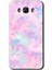Galaxy J7 2016 Kılıf Hd Desen Baskılı Arka Kapak + Kırılmaz Cam - Pembe-Duman 1