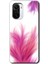 Redmi K40 Pro Kılıf Hd Desen Baskılı Arka Kapak + Kırılmaz Cam - Pembe Tüy 1