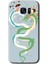 Galaxy S7 Edge Kılıf Hd Desen Baskılı Arka Kapak + Kırılmaz Cam - Snake Friendship 1