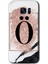 Galaxy S7 Edge Kılıf Hd Desen Baskılı Arka Kapak + Kırılmaz Cam - Pembe Mermer Desenli Ö Harfi 1