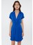 Kadın Keten Karışımlı Büzgü Detaylı Elbise 1310277-70894 2