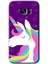 Galaxy S7 Edge Kılıf Hd Desen Baskılı Arka Kapak + Kırılmaz Cam - Unicorn Sleep 1
