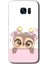 Galaxy S7 Edge Kılıf Hd Desen Baskılı Arka Kapak + Kırılmaz Cam - Sevimli Baykuş 1
