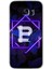 Galaxy S7 Edge Kılıf Hd Desen Baskılı Arka Kapak + Kırılmaz Cam - Dark Neon Yaprak B Harfi 1