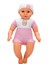 Dollz'n More Denis Bebek 60 Cm. 60012 - Pembe Puantiyeli-Beyaz Bere 1