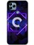General Mobile Gm 21 Kılıf Hd Desen Baskılı Arka Kapak + Esnek Nano Cam - Dark Neon Yaprak O Harfi 1