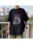 Deathless Skull Baskılı Siyah Oversize T-Shirt 1