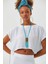 Kayık Yaka Oversize Yazlık Crop Bohem Bluz 5