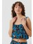 Kare Yaka Kalın Askılı Crop Bluz 5
