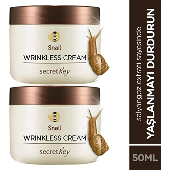 Snail Wrınkless Cream Salyongoz Özlü  Dolgunlaştırıcı Krem 2'li Paket