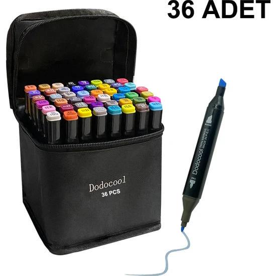 Dodocool 36’lı Çift Uçlu Touch Marker Art Tasarım Kalem Seti Ithal Ürün