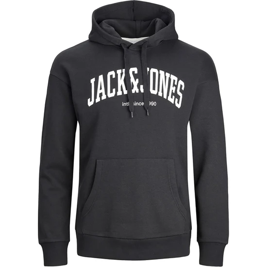 Jack & Jones Hood Josh Erkek Siyah Kapüşonlu Sweatshirt