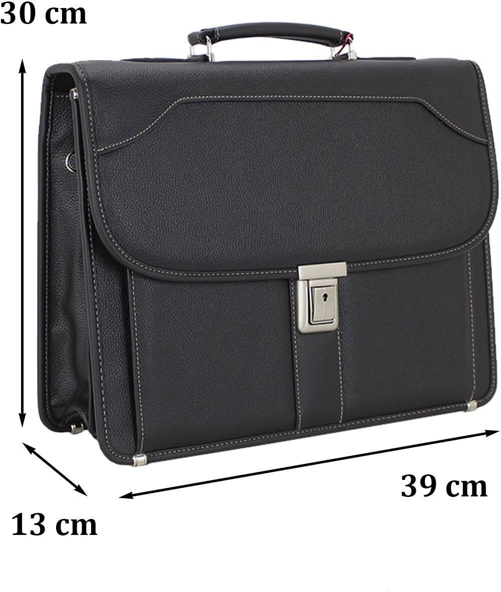 Case Club Kilit Mekanizmalı Erkek Evrak Çantası 15,6 Inç Laptop Bölmeli Omuz Askılı görsel 2