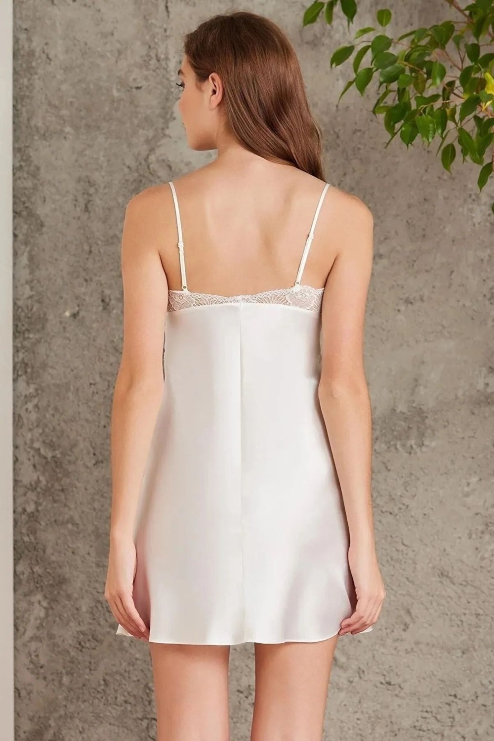 Pierre Cardin 7035 Kadın Dantelli Saten 4'lü Set-Rose görsel 8
