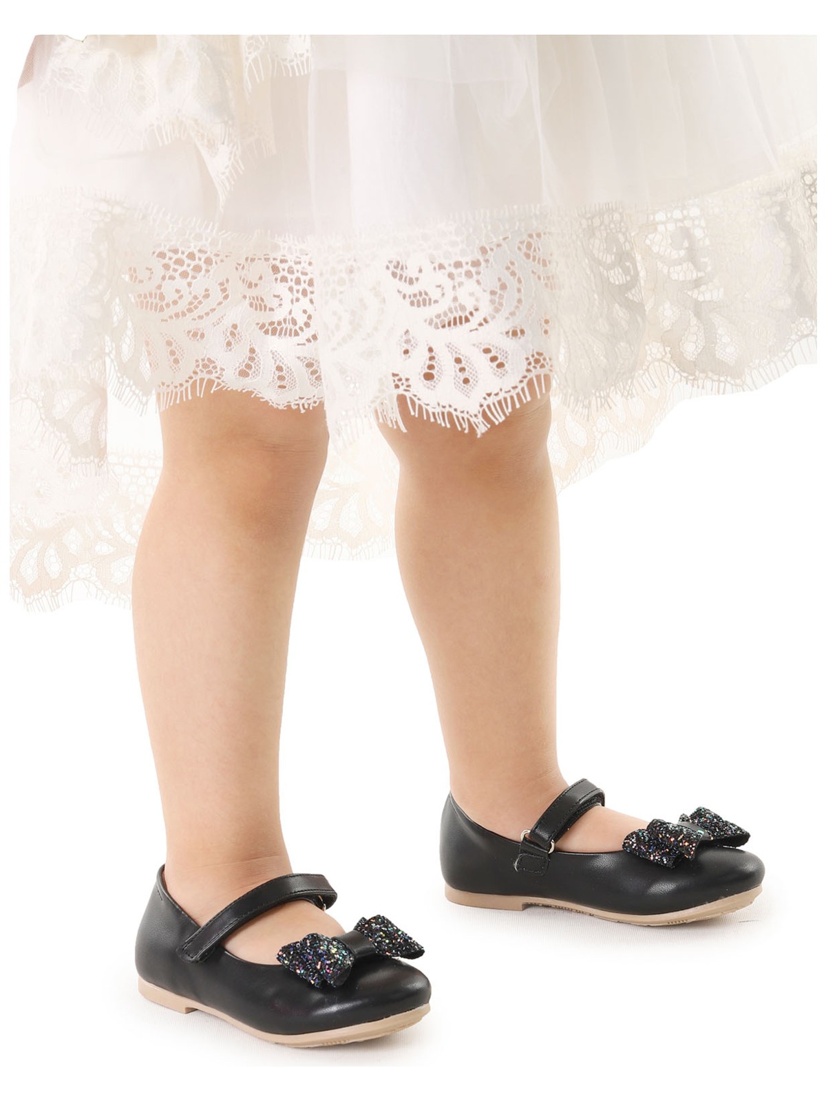 Kiko Kids Cırtlı Fiyonklu Kız Çocuk Babet Ayakkabı Ege 200 Cilt Pudra - Görsel 5