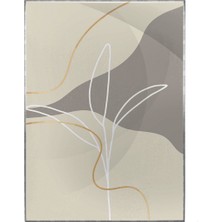 SHOP365 Yapraklar ve Şekiller Pastel Renkler Modern Poster P-001576