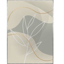 SHOP365 Yapraklar ve Şekiller Pastel Renkler Modern Poster P-001577