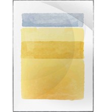 SHOP365 Fırça Darbeleri Sarı Altın Gold Renkler Modern Poster P-002052