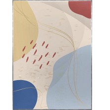 SHOP365 Çiçekler ve Yapraklar Karışık Renkler Illüstrasyon Modern Poster P-001680