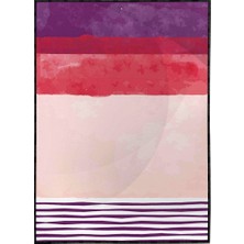 SHOP365 Fırça Darbeleri Mor Kırmızı Krem Renkler Modern Poster P-002820