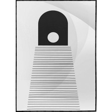 SHOP365 Şekiller ve Çizgiler Siyah Beyaz Modern Poster P-002847