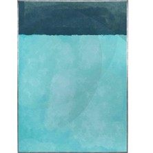 SHOP365 Fırça Darbeleri Mavi Turkuaz Renkler Modern Poster P-002715