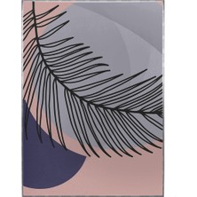 SHOP365 Palmiye Yaprakları ve Şekiller Pastel Renkler Modern Poster P-002294