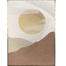 SHOP365 Dağ Manzara Altın Tonları Modern Poster P-002986