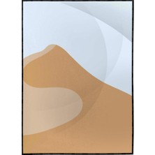 SHOP365 Güneş Ay ve Dağ Manzara Sulu Boya Efektli Poster P-002476