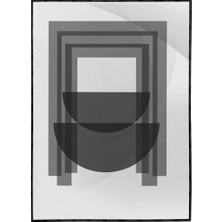 SHOP365 Güneş ve Ay Şekilleri Gri Tonlar Modern Poster P-002864