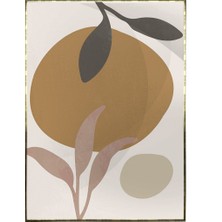 SHOP365 Yapraklar ve Şekiller Karışık Renkler Modern Çizim - Poster P-003560