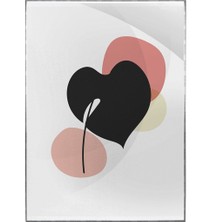 SHOP365 Yapraklar ve Şekiller Karışık Renkler Modern Poster P-003481