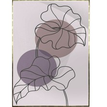 SHOP365 Yapraklar ve Şekiller Karışık Renkler Modern Poster P-003487