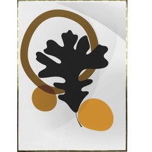 SHOP365 Yapraklar ve Şekiller Karışık Renkler Modern Poster P-003473