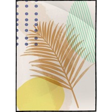 SHOP365 Palmiye Yaprakları ve Şekiller Açık Tonlar Modern Poster P-003833