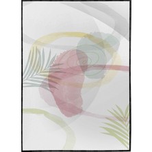 SHOP365 Palmiye Yaprakları ve Şekiller Açık Tonlar Modern Poster P-003819