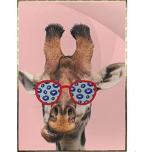 SHOP365 Güneş Gözlüklü Zürafa Komik Hayvan Poster P-000046