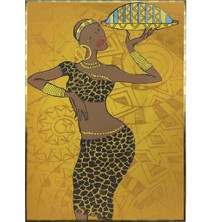 SHOP365 Afrikalı Kadın Illüstrasyon Poster P-000075