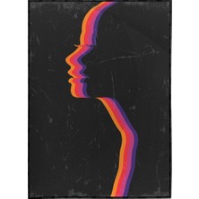 SHOP365 Kadın Yüzü Siluet Illüstrasyon Poster P-000128