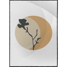 SHOP365 Yapraklar ve Şekiller Karışık Renkler Modern Poster P-000764
