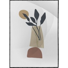 SHOP365 Saksıda Yapraklar Açık Tonlar Modern Poster P-000914