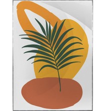 SHOP365 Yapraklar ve Şekiller Karışık Renkler Modern Poster P-000937