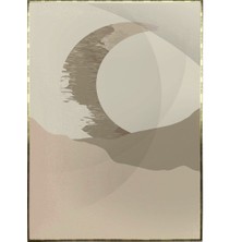 SHOP365 Dağ Ay Gökyüzü Manzara Sulu Boya Efektli Poster P-001148