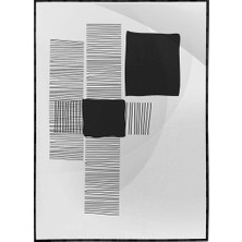 SHOP365 Şekiller Çizgiler Gri Siyah Renkler Modern Poster P-001882