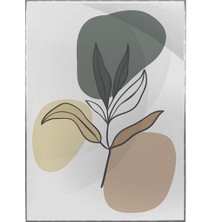 SHOP365 Yapraklar ve Şekiller Karışık Renkler Modern Poster P-001016