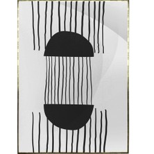 SHOP365 Şekiller Çizgiler Gri Siyah Renkler Modern Poster P-001894