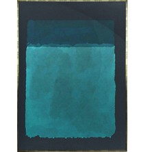 SHOP365 Fırça Darbeleri Turkuaz Renkler Modern Poster P-002047