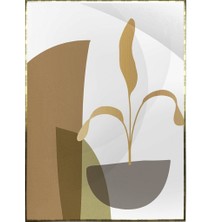 SHOP365 Saksıda Çiçek ve Şekiller Karışık Renkler Modern Poster P-001606