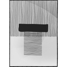 SHOP365 Şekiller ve Çizgiler Mavi Gri Siyah Renkler Modern Poster P-001905